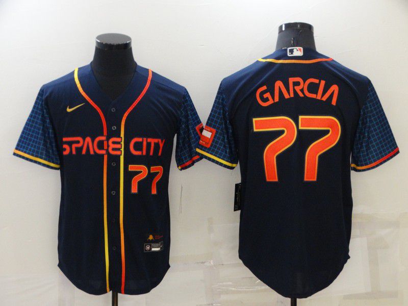 Men Houston Astros #77 Garcia Blue City Edition Game Nike 2022 MLB Jersey->women mlb jersey->Women Jersey